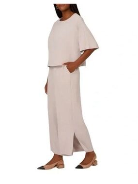 Adrianna Papell Grey Wide Leg 2 Piece Set w/Pockets Small NWT